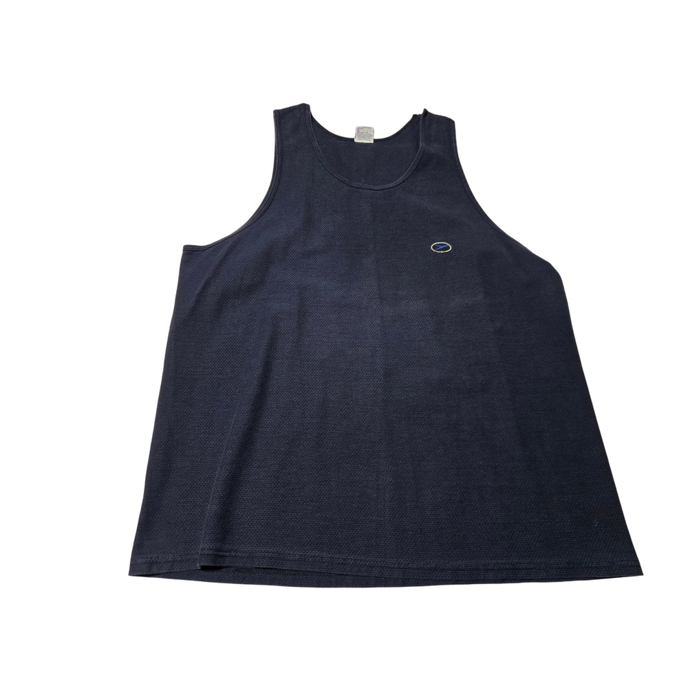 Speedo Mens Navy Blue Athletic Tank‎ Top Size XL XG Mesh Athletic